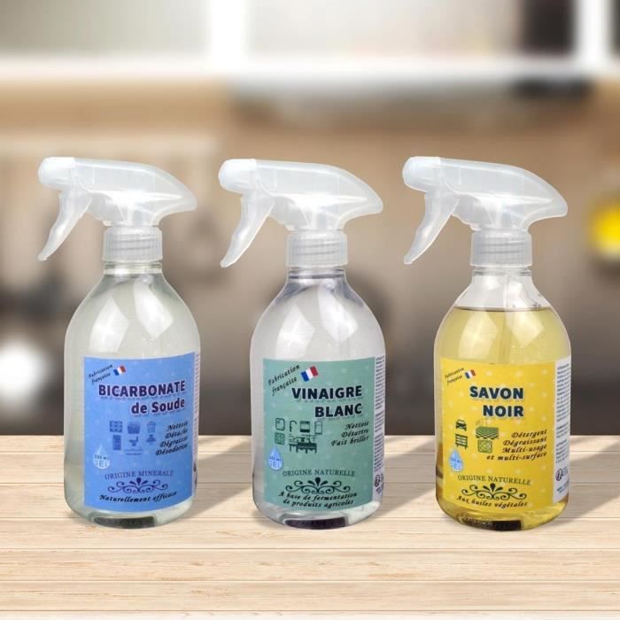 Vinaigre blanc, bicarbonate de soude et savon noir Translucide Cdiscount Au quotidien