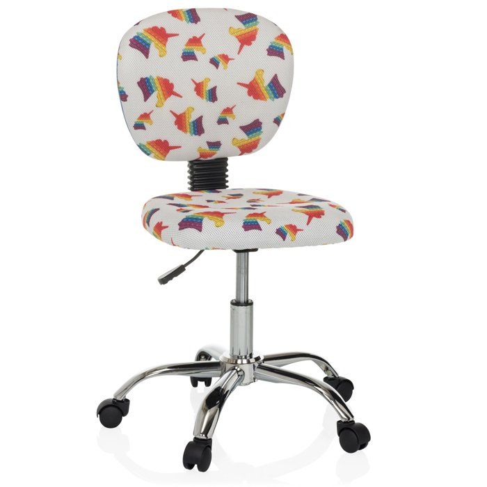 Hjh OFFICE Chaise Pivotante Enfant Réglable - Kid Bubble Licorne Avec Pop-it, Hauteur Ajustable Pour 6-14 Ans