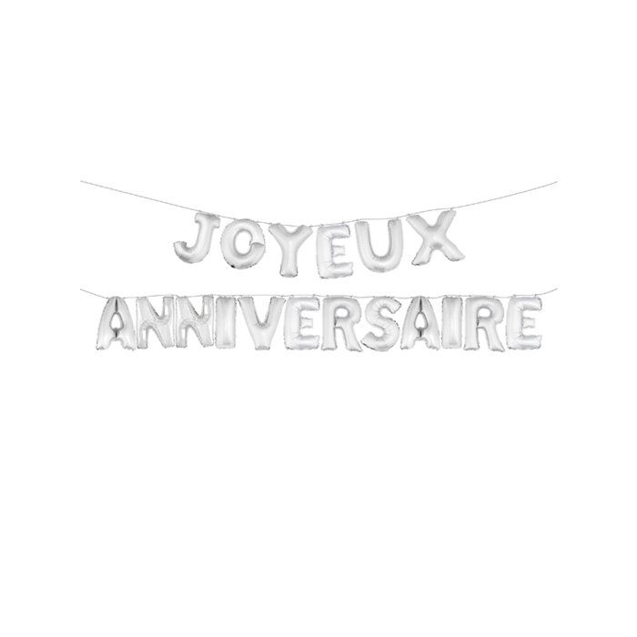 Ballons En Forme De Lettres Joyeux Anniversaire Achat Vente Ballon Decoratif Cdiscount
