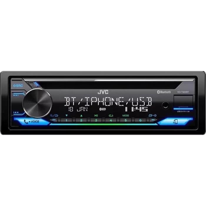 Lecteur CD autoradio - JVC - KD-T922BT - USB - Bluetooth - Double-Din