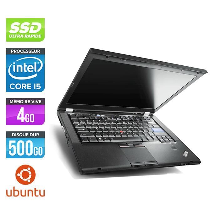 Pc portable Lenovo T420 i5 4Go SSD 500Go Linux