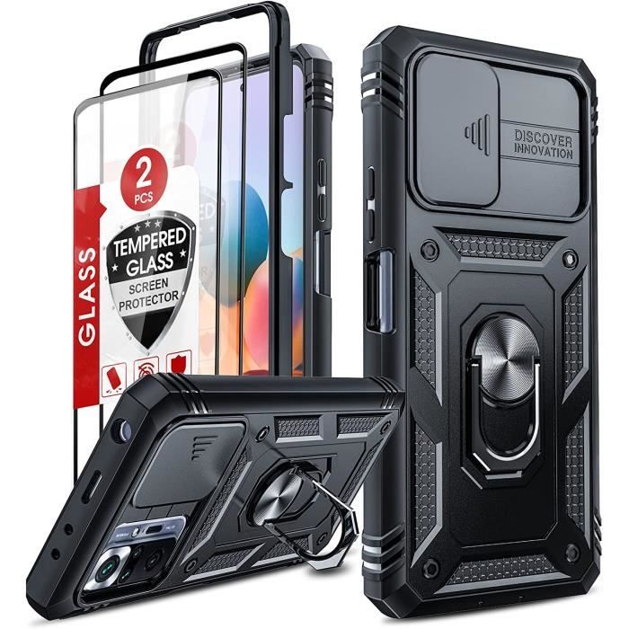 Coque TPU Noire + Film Verre Trempé Pour Xiaomi Redmi Note 11 / Note 11 Pro