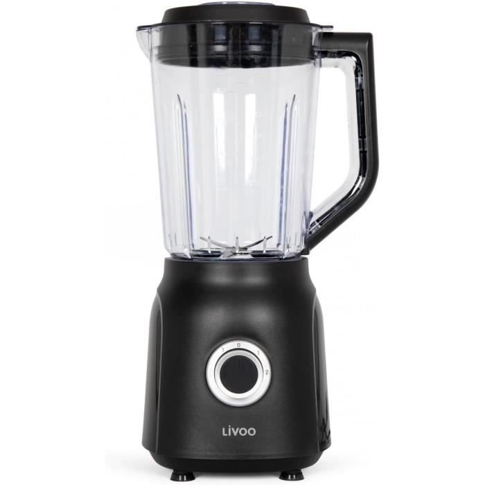 Blender - LIVOO - 1 5 L - 600 W - 22 000 tours/min - 2 vitesses - Noir
