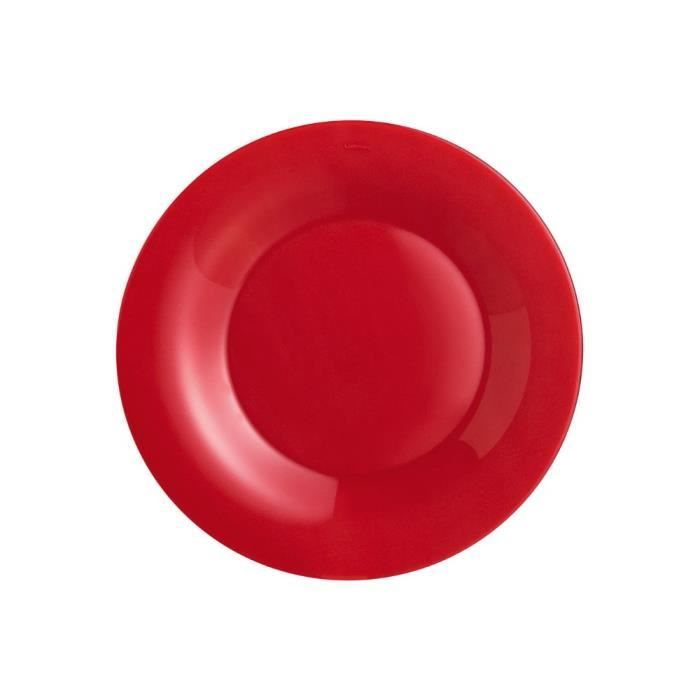 Assiette rouge 25 cm Factory Luminarc - La Table d'Arc