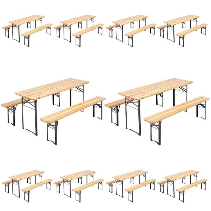 Table Et Bancs Pliables Bois 180cm Lot De 10 Achat Vente Ensemble Table Et Chaise De Jardin Lot De 10 Ensemble Table Et Cdiscount