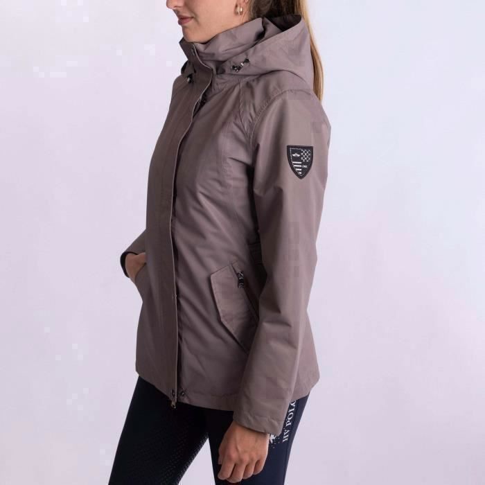 Veste imperm able capuche femme HV Polo Champion espresso XS