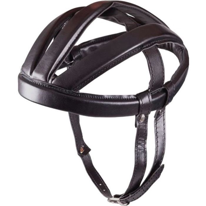 Casque de vélo vintage noir en cuir reproduction années 60-70 - Leroica casquette