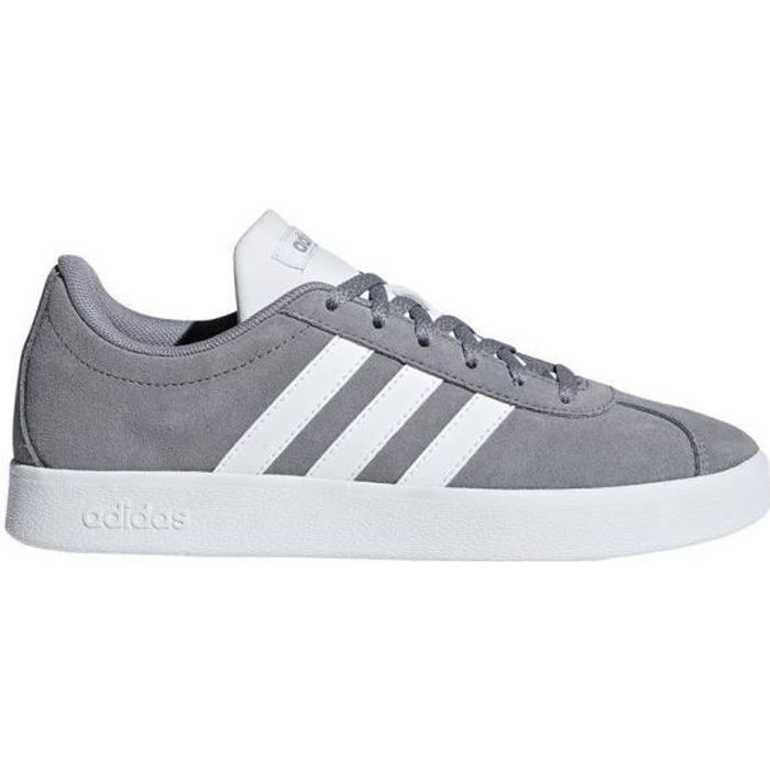 Basket Adidas VL Court-2 Gris - ADIDAS STYLE - Femme - Textile - Lacets - Compensé