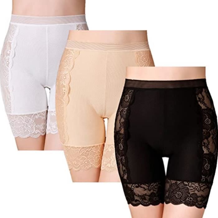 Short Femme 3pcs,Shorts Anti-Frottement Cuisse, Shorts sous Robe Femme  Shorties en Dentelle sous-Vêtements Shorts Leggings de teint - Cdiscount  Prêt-à-Porter