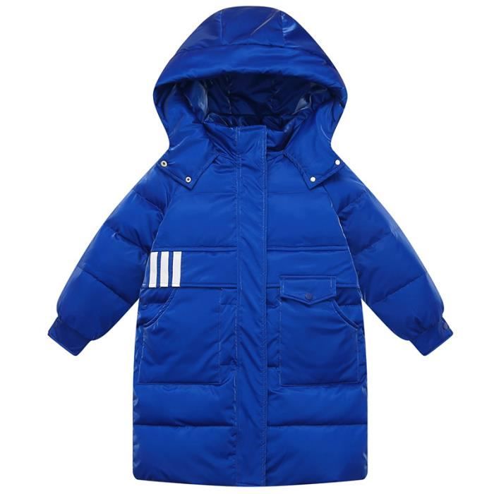 Doudoune Fille Enfant Mi-Longue Epaisse Chaude Hiver Avec Capuche De 6