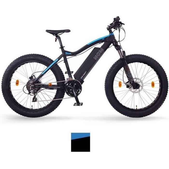 Vélo Electrique Fat-Bike 26'' NCM Aspen Plus - Batterie 48V 16Ah - 24 vitesses - Noir
