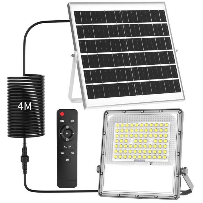 2 Lampes Solaires Suspendues TechKen Avec Télécommande - 56 LED, Câble 5m, Blanches