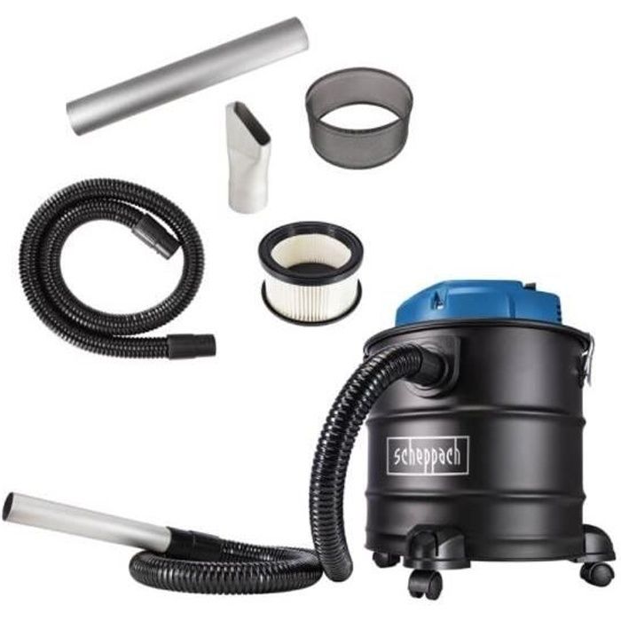 Aspirateur cendres et poussières Scheppach - AVC20 - Cuve métal 20L - 1200W