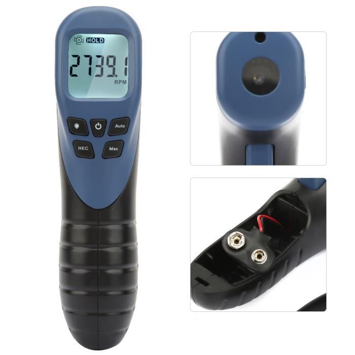 Tachymètre Numérique SMART SENSOR 0,5-19999 RPM - Mesure Vitesse Rotation Avec Écran LCD