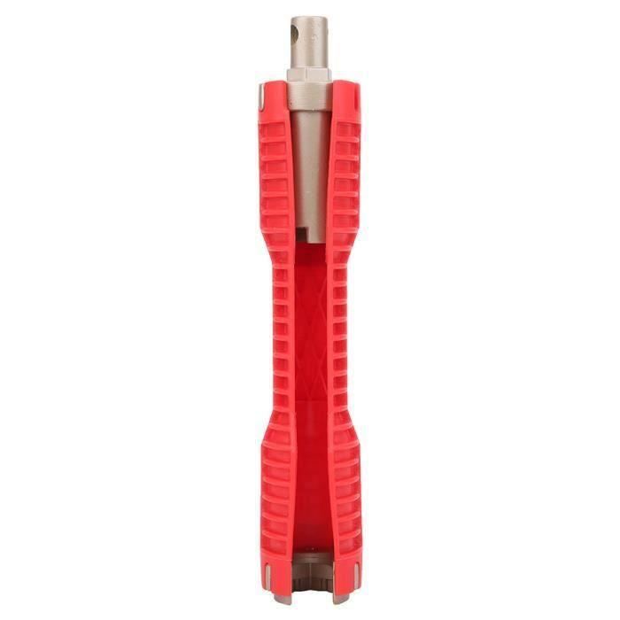 Clé de plomberie multi-eau avec outil d'installation d'évier à double tête, clé de plombier pour écrous hexagonaux de 2,2 cm et 2,5 cm, outil de robinet, clé d'évier, clé de plomberie de