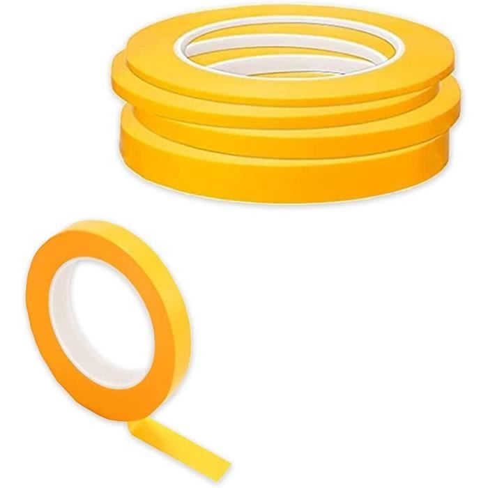 5 Rouleaux Ruban De Masquage Jaune Précis - 3/5/7/10/12 Mm X 20 M - Peinture, Modélisme, DIY, Carrosserie