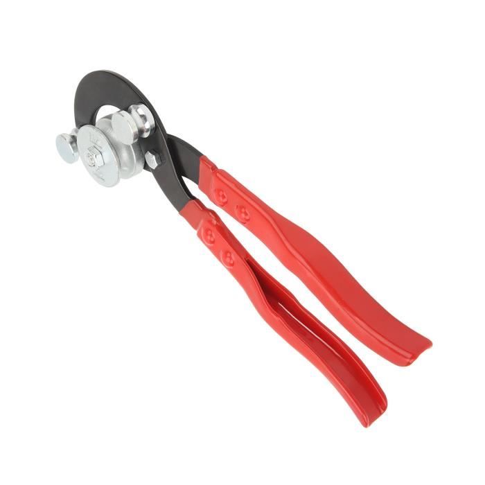 Pince à Plier 45° Pour Tôle - Largeur 60 Mm, Acier Chrome Vanadium, Poignée Antidérapante Rouge