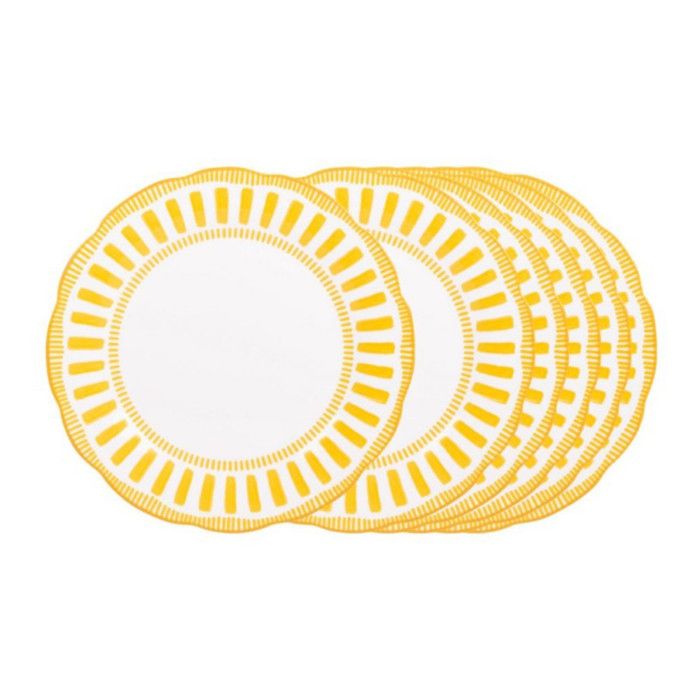 Assiette plate Napoli jaune 27 cm (lot de 6) - Table Passion