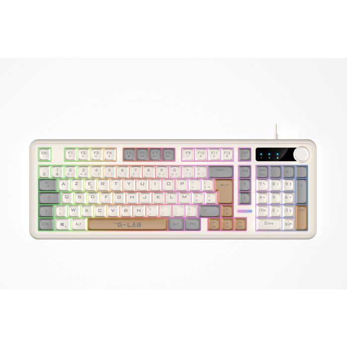 Clavier gaming filaire Azerty The G Lab Keyz Caesium Ex avec molette de volume - vue 3