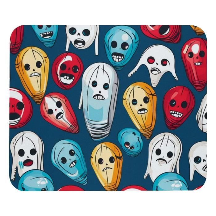 Tapis De Souris Carré Avec Base En Caoutchouc Antidérapant - 17,8 X 21