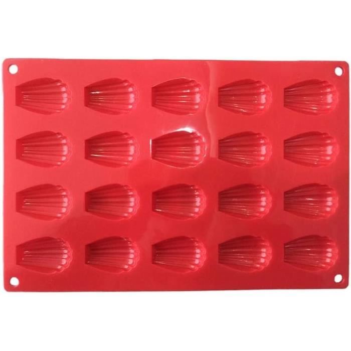 Moule à Madeleines Silicone 9 Cavités X2 - Anti-Adhésif, Résistant Chaleur/Froid Pour Gâteaux, Chocolat, Muffins Set 2 Moules Madeleines