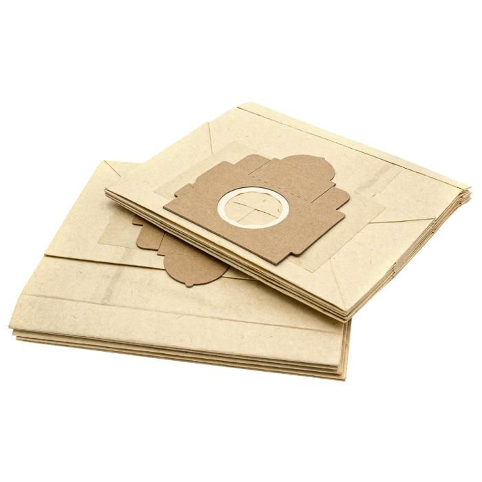 vhbw 10x Sacs compatible avec Moulinex 1600 Power Clean ACL 24 A 940 002 / 940002 aspirateur - 225cm x 19cm couleur sable - Vhbw