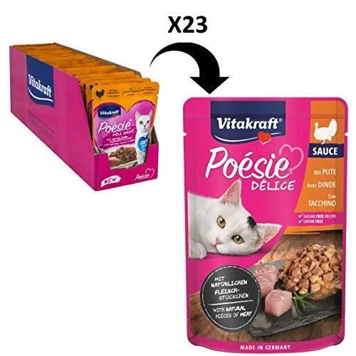 Meilleurs prix pour Délice Dinde Chat Adulte Poésie - Lot de 23 Sachets 35285