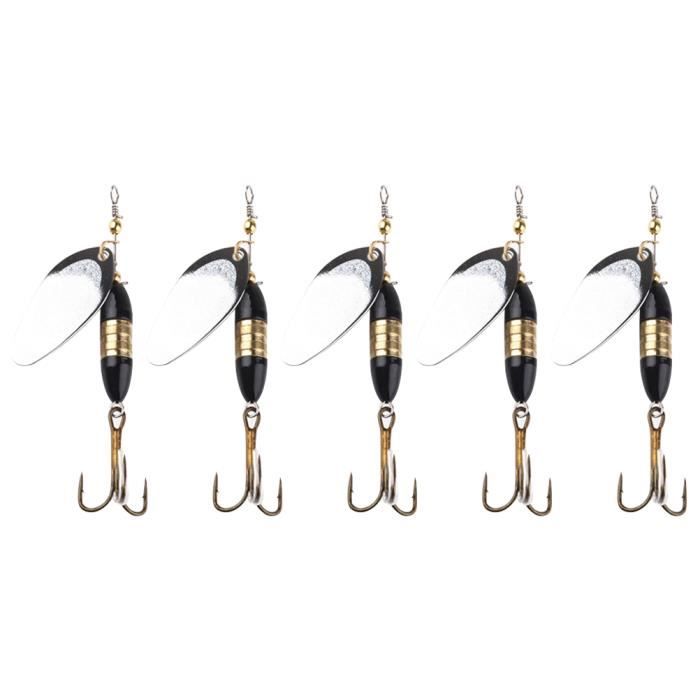 10Pcs Leurres De Pêches, Spinner Pêche à Paillettes, Cuillères De Pêche