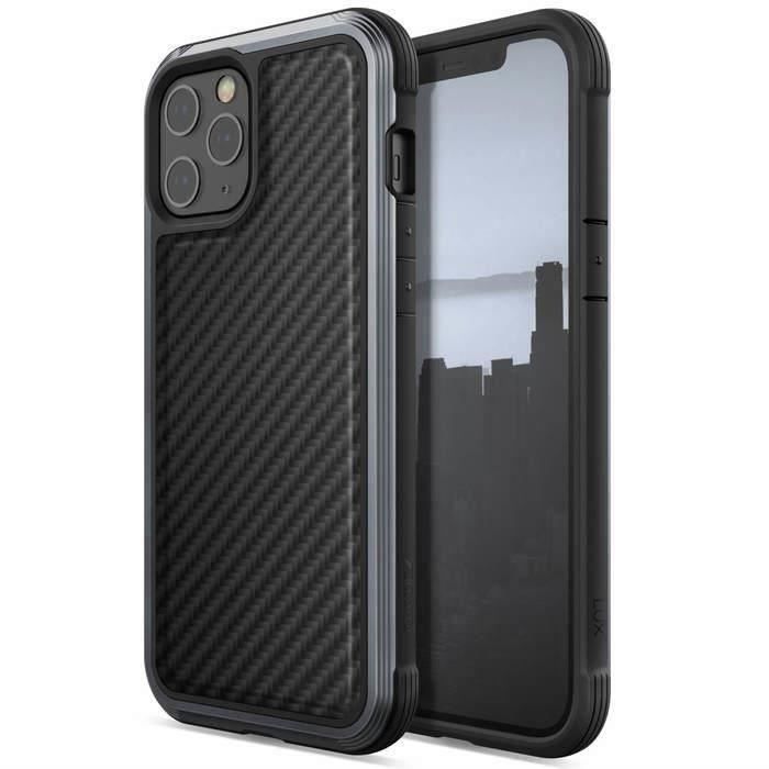 RAPTIC Coque lux fibre de carbone noir pour iphone 12 pro max
