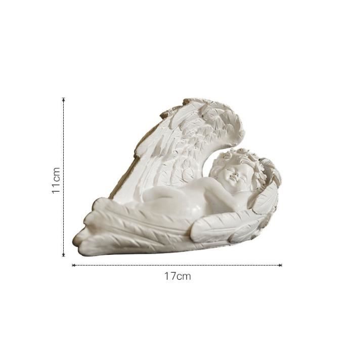 Statue D'Ange Solaire PANGHUBO En Polyrésine Avec Lumières LED - Sculpture Jardin Lumineuse Et Apaisante Pour Pelouse, Terrasse Ou Tombe