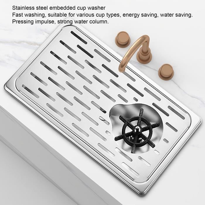 Brosse Nettoyage Avec Ventouse - Pour Bouteilles Et Verres - Fixation évier Pratique