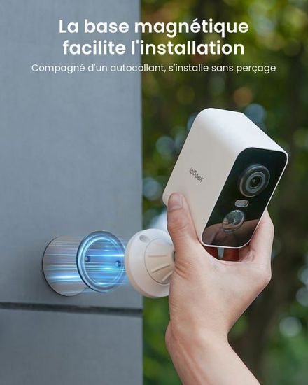 Pack De 2 Caméras Extérieur IeGeek 2K Sans Fil - Vision Nuit Couleur, Détection AI, Audio Bidirectionnel - Étanche IP65