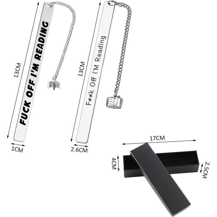 Lot De 2 Marque-pages Métal Avec Pendentif Dragon - Design épée, Personnalisable, Cadeau