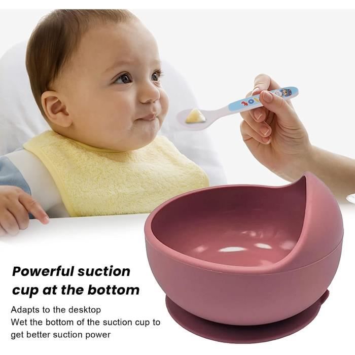 Set Vaisselle Bébé Twistshake - 6 Pièces - Assiettes Et Couverts Apprentissage - Silicone Et Inox - Dès 6 Mois - Rose