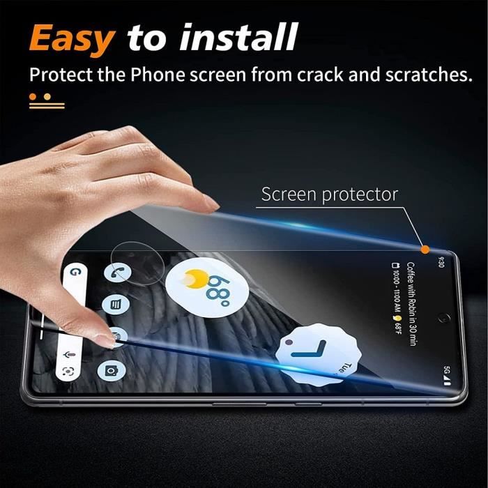 Protections écran Hydrogel Pour Google Pixel 7 Pro - Lot De 3 Films Protecteurs Intégraux