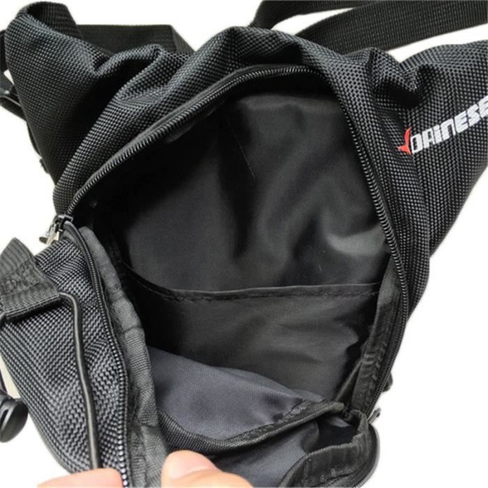 Sac Outils Vélo Randonnée Sacoche Cuisse Moto Unisexe - 3 Poches Pratique Pour Vélo, Rando Ou Livraison - Noir Résistant Sac Tactique Cuisse Moto