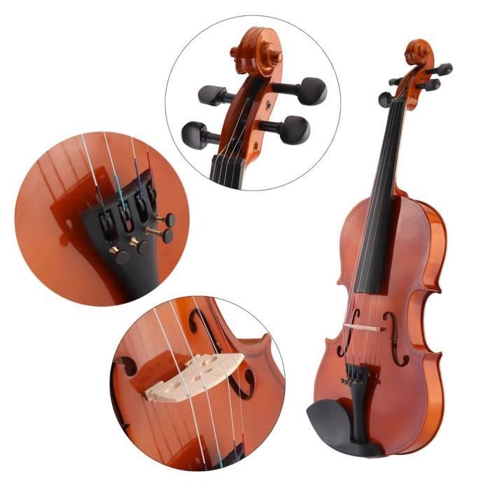 Violon en bois massif 4/4 fait à la main pour enfant et adulte, instrument  de musique, motif naturel, marron, haute qualité - AliExpress