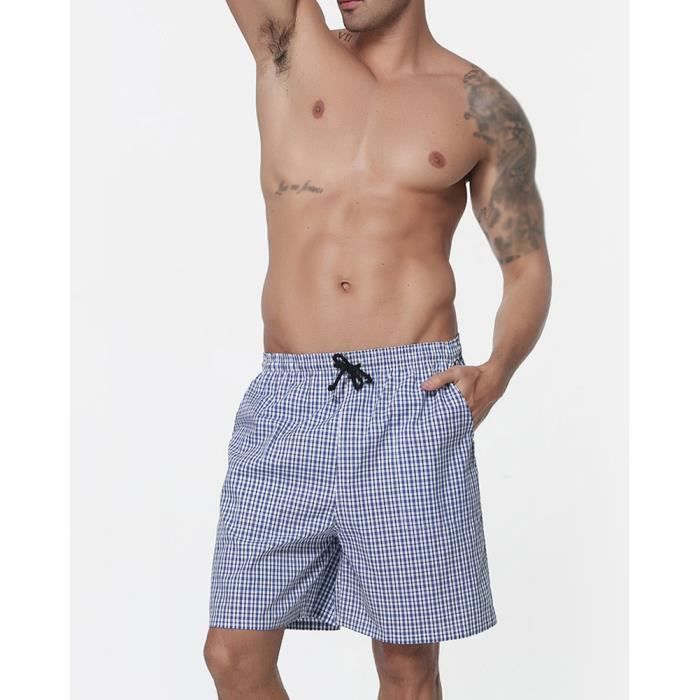 Boxers Classic Homme Shorty Court a Carreaux Cordon de Serrage Course a Pied Leger Boxers de Plage Shorty Long S48 XXL Lot de 1 S48 Cdiscount Pret a Porter