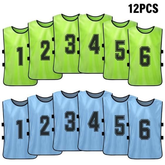 Lot De 12 Gilets D’entraînement De Football – Maille Nylon Respirante – Rose Rouge – Taille Unique 115-145 Cm – Enfants
