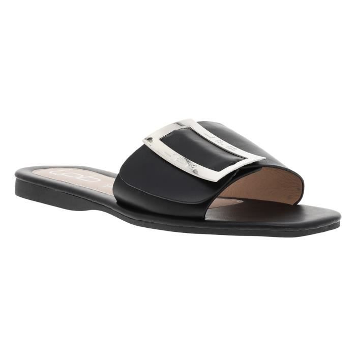 Sandales Femme LES PETITES BOMBES Noir Bride Talon Plat