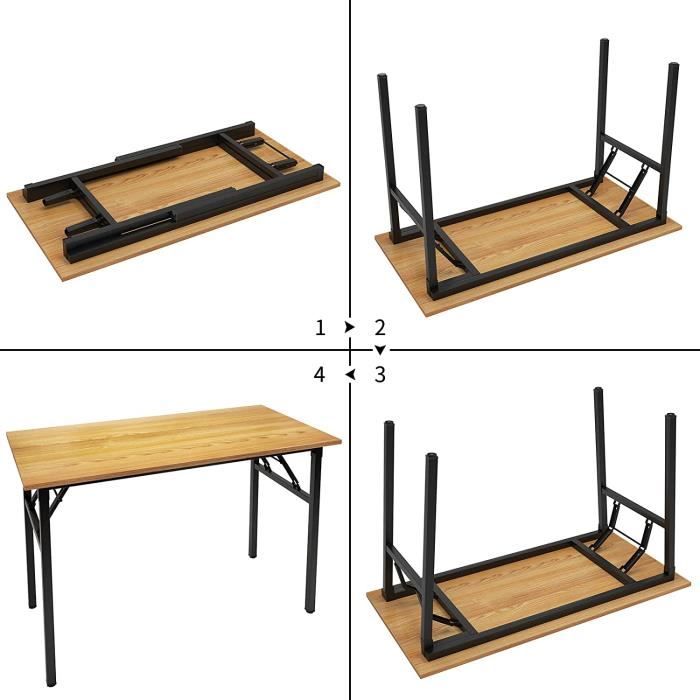 SogesHome Bureau d'ordinateur 100 x 50 cm, table de travail, bureau à domicile, chêne - Maison
