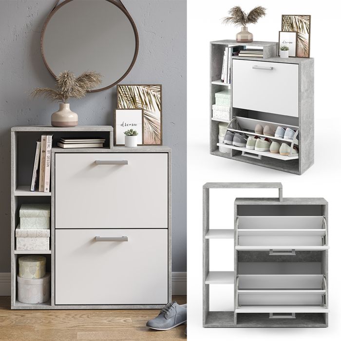 Vicco Étagère sur pied Orlando, Anthracite/chêne doré, 40x90.5cm | Leroy Merlin