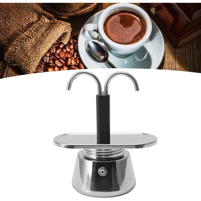Support Moka / Cafetière Gaz 2 Pièces – Réducteur Anneau Inox Noir Anti-Rouille