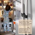 2pcs Verrouillage du réfrigérateur, Bloque armoire Porte Placard, Garde-porte réglable  Protection Sécurite Domestique pour enfants-2
