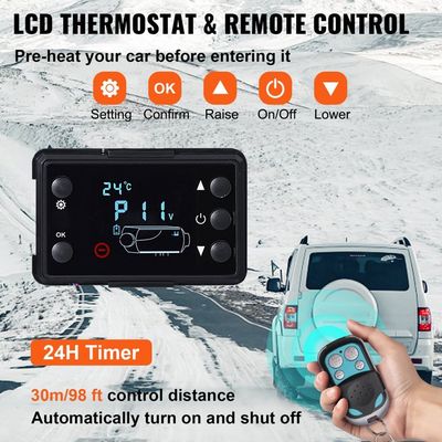 Chauffage à Air Diesel 12V 8 KW - Avec écran LCD Et Télécommande - Pour Voiture, Camping-car, Bateau - Chauffage Rapide, Silencieux - Alimentation Diesel - 4