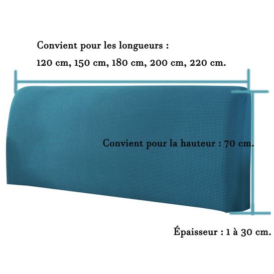 Housse Tête De Lit Élastique 160 Cm – Beige, Protection Anti-Poussière Pour Lit 140/160, Extensible