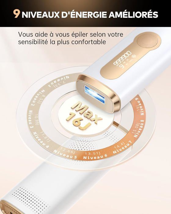 Appareil D'épilation Lumière Pulsée (IPL) - 999 900 Flashs - Épilateur Laser De Glace - Neuf