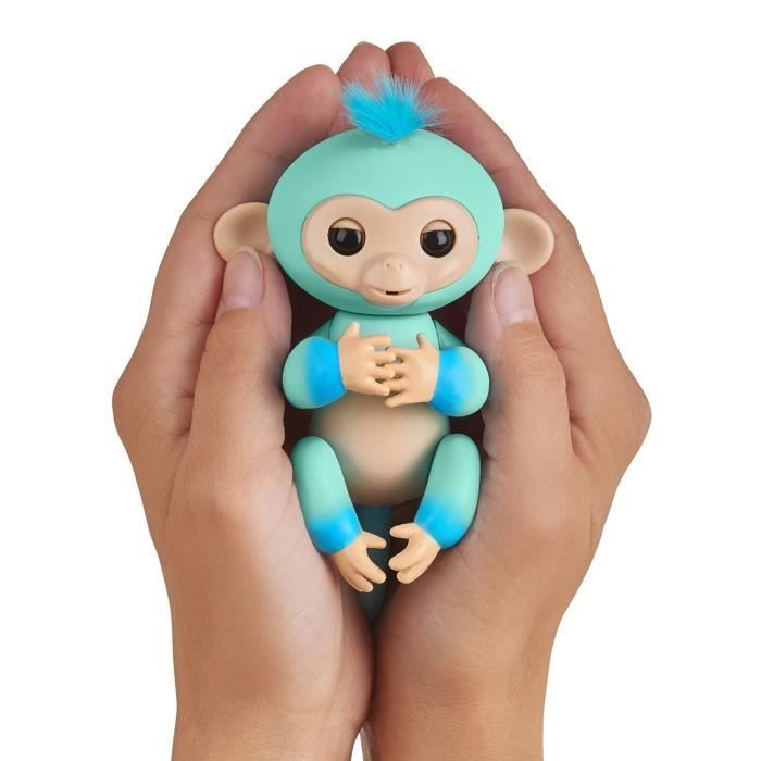 FINGERLINGS bébé Singe Eddie - Vert et bleu - Mini Figurines à