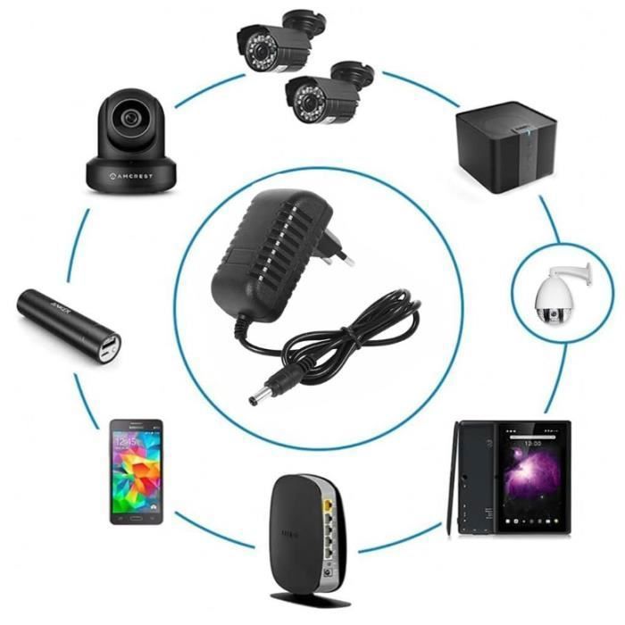 Chargeur 12V 1000mA Pour Voiture Électrique Enfant – Sortie DC 5.5×2.1 Mm – Adaptateur Secteur UE