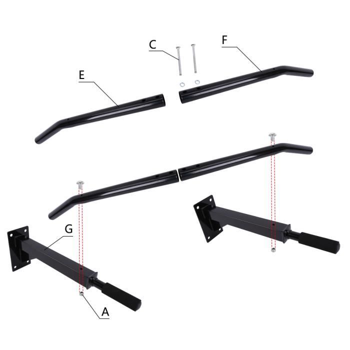 VAG Barre De Traction Murale Tige De Traction Barre De Rotation Barre ...